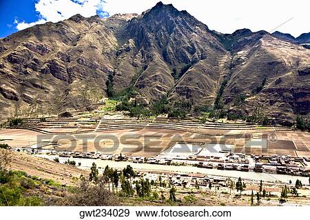 Aerial view of a village, Pisaq, Cuzco, Peru View Large Photo Image Stock Photo - Aerial view of a village, Pisaq, Cuzco, Peru. Fotosearch