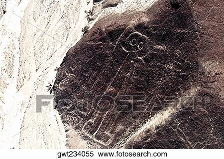 Stock Photography - High angle view of Nazca lines, Nazca, Peru. Fotosearch