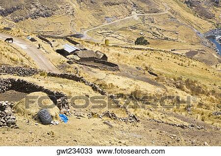 High angle view of ruins on a landscape, Queswachaca, Peru View Large Photo Image Stock Image - High angle view of ruins on a landscape, Queswachaca, Peru. Fotosearch
