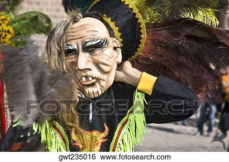 Close-up of a person wearing a traditional costume on a festival, Peru View Large Photo Image Stock Photograph - Close-up of a person wearing a traditional costume on a festival, Peru. Fotosearch