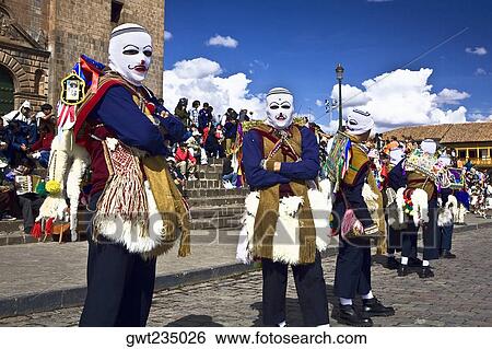 Group of people wearing traditional costume in a festival, Peru View Large Photo Image Stock Photograph - Group of people wearing traditional costume in a festival, Peru. Fotosearch