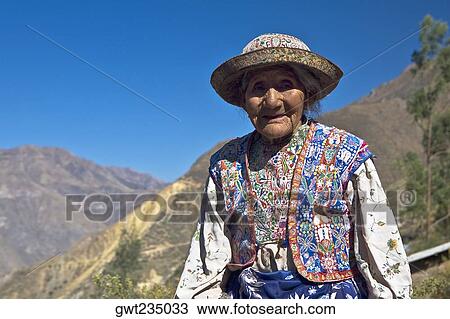 Portrait of a senior woman smiling, Coshnirua, Peru View Large Photo Image Stock Image - Portrait of a senior woman smiling, Coshnirua, Peru. Fotosearch