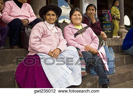 Portrait of a senior woman with a mid adult woman sitting on steps, Peru View Large Photo Image Stock Image - Portrait of a senior woman with a mid adult woman sitting on steps, Peru. Fotosearch