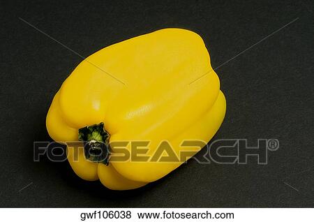 Stock Photo - Close-up of a yellow bell pepper. Fotosearch