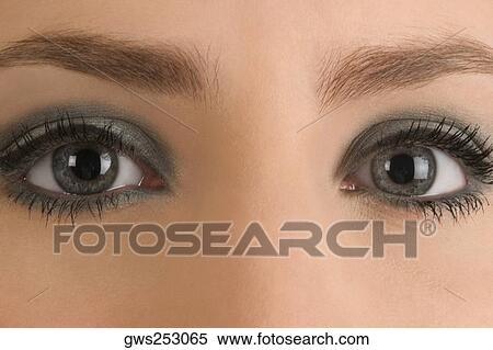 Stock Photography - Close-up of a young woman's eyes. Fotosearch