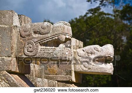 Close-up of two statues of serpent, Chichen Itza, Yucatan, Mexico View Large Photo Image Stock Image - Close-up of two statues of serpent, Chichen Itza, Yucatan, Mexico. Fotosearch