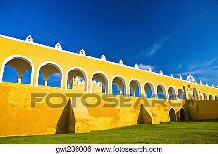 Courtyard of a church, Convento De San Antonio De Padua, Izamal, Yucatan, Mexico View Large Photo Image Stock Photograph - Courtyard of a church, Convento De San Antonio De Padua, Izamal, Yucatan, Mexico. Fotosearch