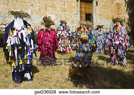 Stock Photo - Dancers performing traditional dance, Oaxaca, Oaxaca State, Mexico. Fotosearch