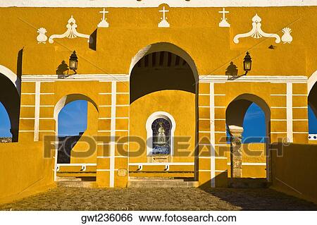 Facade of a church, Convento De San Antonio De Padua, Izamal, Yucatan, Mexico View Large Photo Image Stock Photograph - Facade of a church, Convento De San Antonio De Padua, Izamal, Yucatan, Mexico. Fotosearch