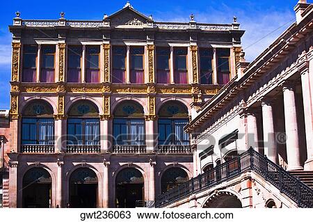 Low angle view of a theater, Calderon Theater, Zacatecas, Mexico View Large Photo Image Stock Image - Low angle view of a theater, Calderon Theater, Zacatecas, Mexico. Fotosearch