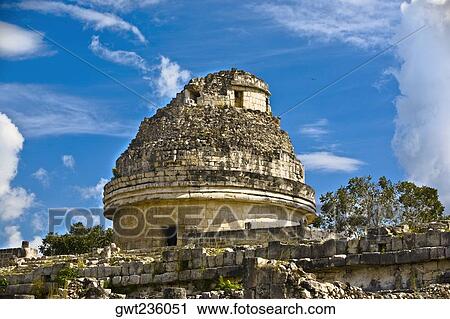 Low angle view of an Observatory, Chichen Itza, Yucatan, Mexico View Large Photo Image Stock Image - Low angle view of an Observatory, Chichen Itza, Yucatan, Mexico. Fotosearch