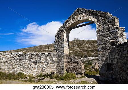 Old ruins of a building, Real De Catorce, San Luis Potosi, Mexico View Large Photo Image Stock Photography - Old ruins of a building, Real De Catorce, San Luis Potosi, Mexico. Fotosearch