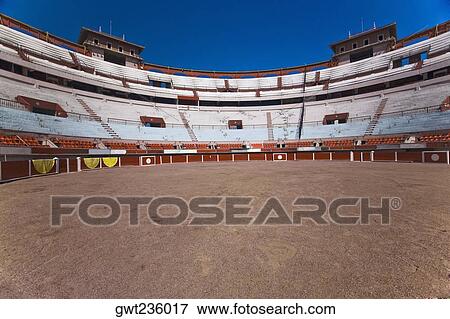 Stock Photo - Panoramic view of a bullring, Plaza De Toros San Marcos, Aguascalientes, Mexico. Fotosearch