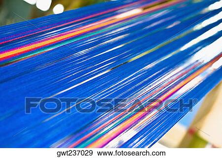 Stock Photo - Close-up of a multi-colored textile, Santo Tomas Jalieza, Oaxaca State, Mexico. Fotosearch