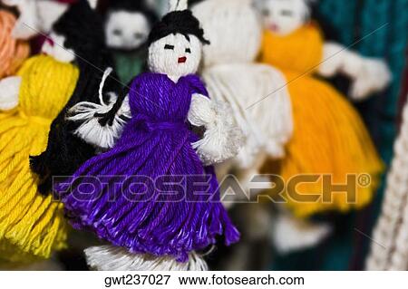 Close-up of hand made dolls, Santo Tomas Jalieza, Oaxaca State, Mexico View Large Photo Image Stock Photo - Close-up of hand made dolls, Santo Tomas Jalieza, Oaxaca State, Mexico. Fotosearch