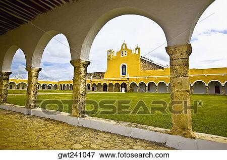 Courtyard of a church, Convento De San Antonio De Padua, Izamal, Yucatan, Mexico View Large Photo Image Stock Photo - Courtyard of a church, Convento De San Antonio De Padua, Izamal, Yucatan, Mexico. Fotosearch