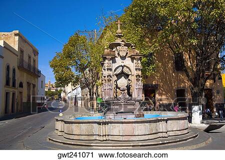 Fountain in a city, Juan De Tolosa, Zacatecas State, Mexico View Large Photo Image Stock Image - Fountain in a city, Juan De Tolosa, Zacatecas State, Mexico. Fotosearch