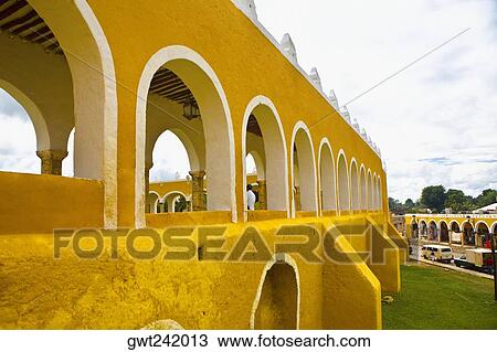 Arcade of a church, Convento De San Antonio De Padua, Izamal, Yucatan, Mexico View Large Photo Image Stock Image - Arcade of a church, Convento De San Antonio De Padua, Izamal, Yucatan, Mexico. Fotosearch
