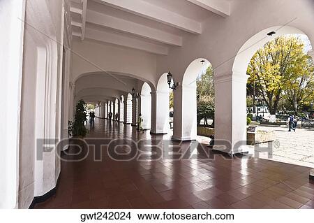 Arcade of a city hall, San Cristobal De Las Casas, Chiapas, Mexico View Large Photo Image Picture - Arcade of a city hall, San Cristobal De Las Casas, Chiapas, Mexico. Fotosearch