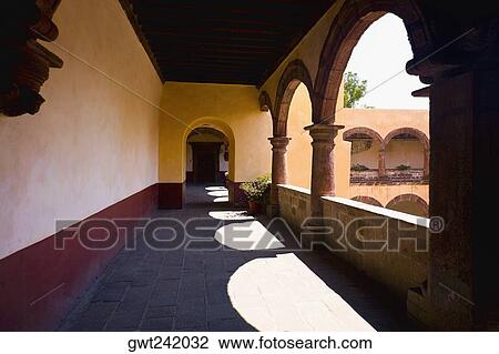 Corridor of a church, Church of San Bernardino of sienna, Xochimilco, Mexico View Large Photo Image Stock Image - Corridor of a church, Church of San Bernardino of sienna, Xochimilco, Mexico. Fotosearch