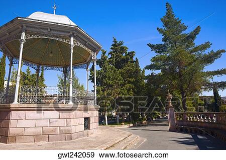 Gazebo in a park, Zacatecas, Mexico View Large Photo Image Stock Photo - Gazebo in a park, Zacatecas, Mexico. Fotosearch