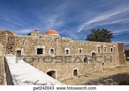High angle view of a church, Cuilapan Monastery, Oaxaca, Oxaca State, Mexico View Large Photo Image Stock Image - High angle view of a church, Cuilapan Monastery, Oaxaca, Oxaca State, Mexico. Fotosearch