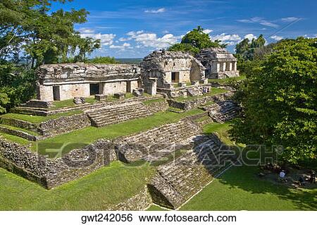 High angle view of old ruins of buildings, North Group, Palenque, Chiapas, Mexico View Large Photo Image Stock Photograph - High angle view of old ruins of buildings, North Group, Palenque, Chiapas, Mexico. Fotosearch