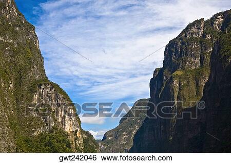 Low angle view of rock formations, Sumidero Canyon, Chiapas, Mexico View Large Photo Image Stock Photograph - Low angle view of rock formations, Sumidero Canyon, Chiapas, Mexico. Fotosearch