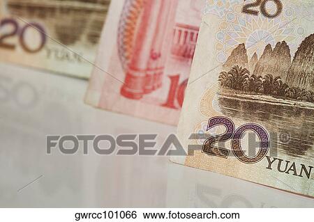 Close-up of Chinese Yuan notes View Large Photo Image Stock Photograph - Close-up of Chinese Yuan notes. Fotosearch