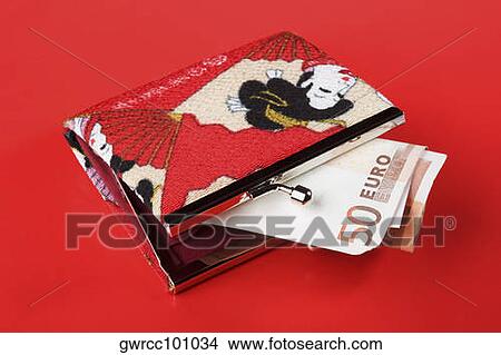 Fifty euro banknote in a purse View Large Photo Image Picture - Fifty euro banknote in a purse. Fotosearch