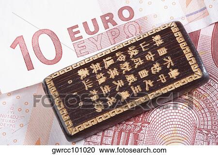 Good luck Chinese hand carved bamboo on a ten euro banknote View Large Photo Image Stock Image - Good luck Chinese hand carved bamboo on a ten euro banknote. Fotosearch