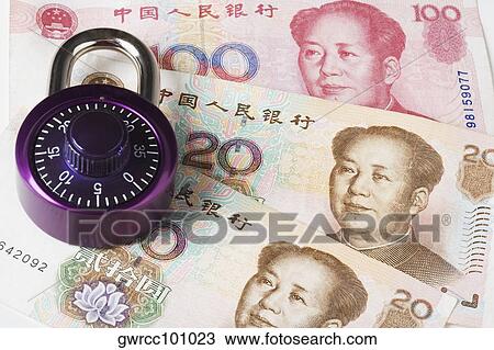 Lock on Chinese Yuan notes View Large Photo Image Stock Image - Lock on Chinese Yuan notes. Fotosearch