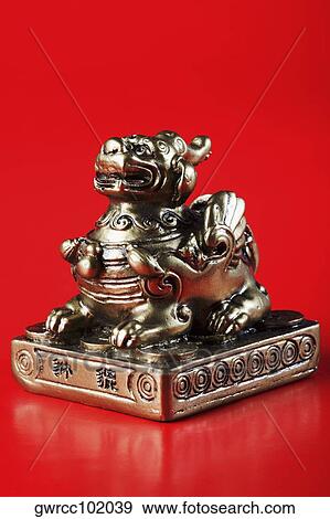 Stock Photo - Close-up of a Chinese dragon figurine. Fotosearch