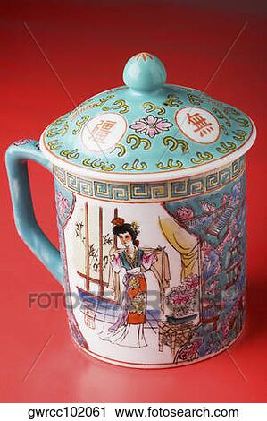 Stock Image - Close-up of a Chinese tea cup. Fotosearch