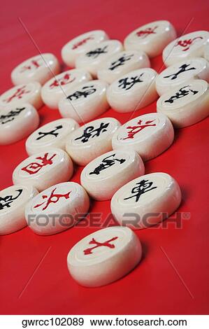 Close-up of Chinese chess pieces View Large Photo Image Stock Photo - Close-up of Chinese chess pieces. Fotosearch