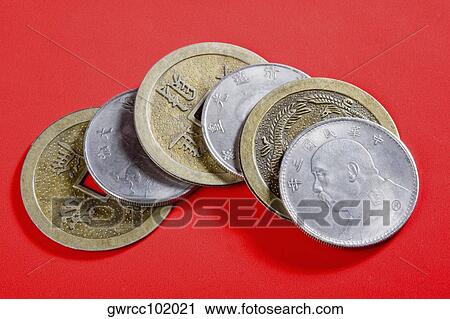 Close-up of Chinese coins View Large Photo Image Stock Image - Close-up of Chinese coins. Fotosearch