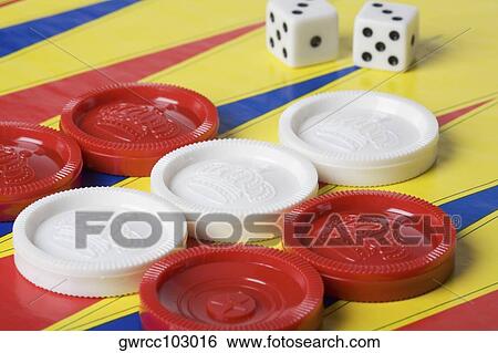 Close-up of a backgammon board game View Large Photo Image Stock Photograph - Close-up of a backgammon board game. Fotosearch