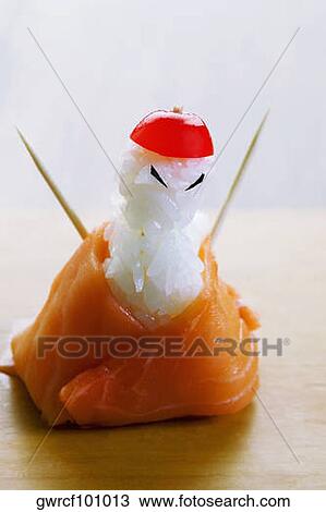 Close-up of a salmon and rice View Large Photo Image Stock Image - Close-up of a salmon and rice. Fotosearch