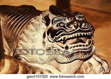 Close-up of a statue of a lion, Shaolin Monastery, Henan Province, China View Large Photo Image Stock Image - Close-up of a statue of a lion, Shaolin Monastery, Henan Province, China. Fotosearch