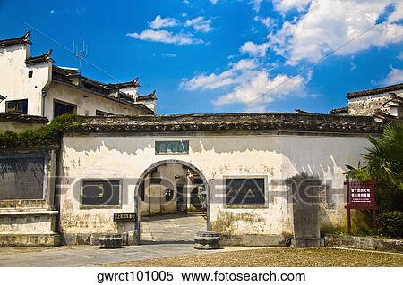 Facade of a house, Xidi, Anhui Province, China View Large Photo Image Stock Photography - Facade of a house, Xidi, Anhui Province, China. Fotosearch