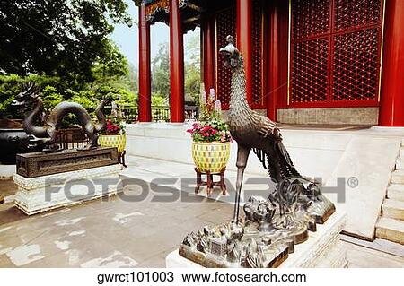 Phoenix statue in front of a building, Summer Palace, Beijing, China View Large Photo Image Stock Image - Phoenix statue in front of a building, Summer Palace, Beijing, China. Fotosearch