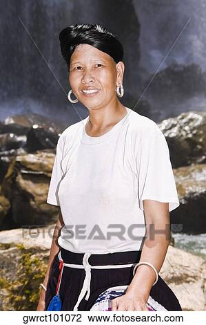 Portrait of a mature woman smiling, Jinkeng Terraced Field, Guangxi Province, China View Large Photo Image Stock Image - Portrait of a mature woman smiling, Jinkeng Terraced Field, Guangxi Province, China. Fotosearch