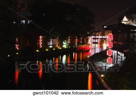 Reflection of Chinese lanterns in water, Nanjing, Jiangsu Province, China View Large Photo Image Stock Image - Reflection of Chinese lanterns in water, Nanjing, Jiangsu Province, China. Fotosearch