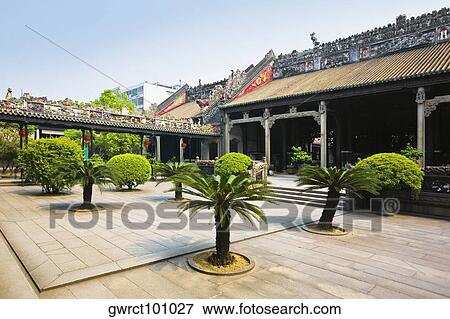 Trees in the courtyard of an academy, Chen Clan Academy, Guangzhou, Guangdong Province, China View Large Photo Image Stock Photo - Trees in the courtyard of an academy, Chen Clan Academy, Guangzhou, Guangdong Province, China. Fotosearch