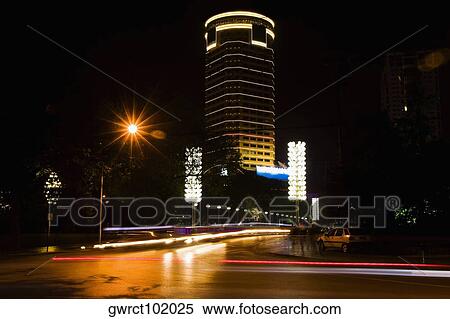 Buildings lit up at night, Hefei, Anhui Province, China View Large Photo Image Stock Photography - Buildings lit up at night, Hefei, Anhui Province, China. Fotosearch