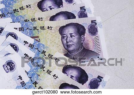 Close-up of five Yuan notes View Large Photo Image Stock Image - Close-up of five Yuan notes. Fotosearch