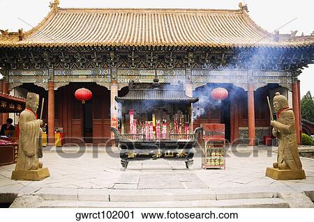 Facade of a temple, Dai Temple, Mt Tai, Tai'an, Shandong Province, China View Large Photo Image Stock Image - Facade of a temple, Dai Temple, Mt Tai, Tai'an, Shandong Province, China. Fotosearch