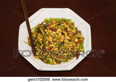 High angle view of fried soybean in a plate, Hohhot, Inner Mongolia, China View Large Photo Image Stock Photograph - High angle view of fried soybean in a plate, Hohhot, Inner Mongolia, China. Fotosearch