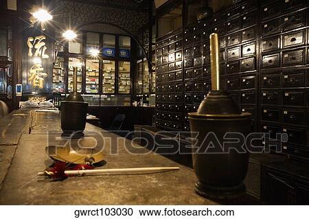 Interiors of a pharmacy, Tunxi District, Huangshan, Anhui Province, China View Large Photo Image Stock Image - Interiors of a pharmacy, Tunxi District, Huangshan, Anhui Province, China. Fotosearch