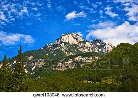 Low angle view of a mountain range, Emerald Valley, Huangshan, Anhui Province, China View Large Photo Image Stock Photograph - Low angle view of a mountain range, Emerald Valley, Huangshan, Anhui Province, China. Fotosearch